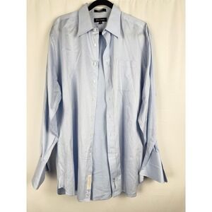 John W. Nordstrom 100%‎ Egyptian Cotton Dress Shirt Light Blue 16-34